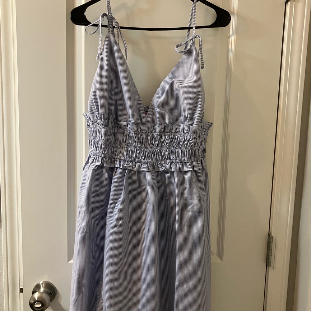 Miami Blue and White Striped Dress Francesca’s Large